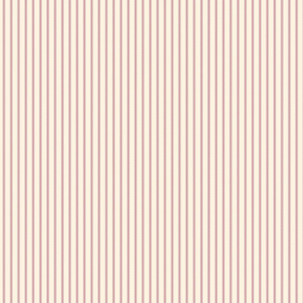 Patton Wallcoverings PF38147 Pretty Florals Tailored Stripe Positive Wallpaper in Red